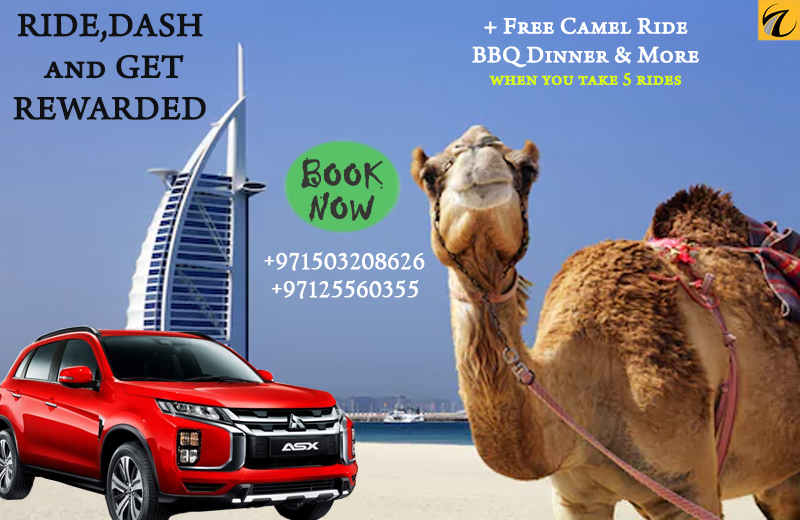 Mitsubishi with camel ride offer